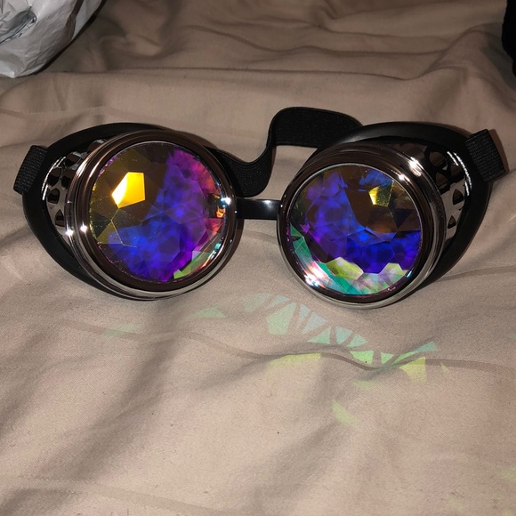 glo fx Accessories - GLO FX kaleidoscope goggles- SILVER/BLACK